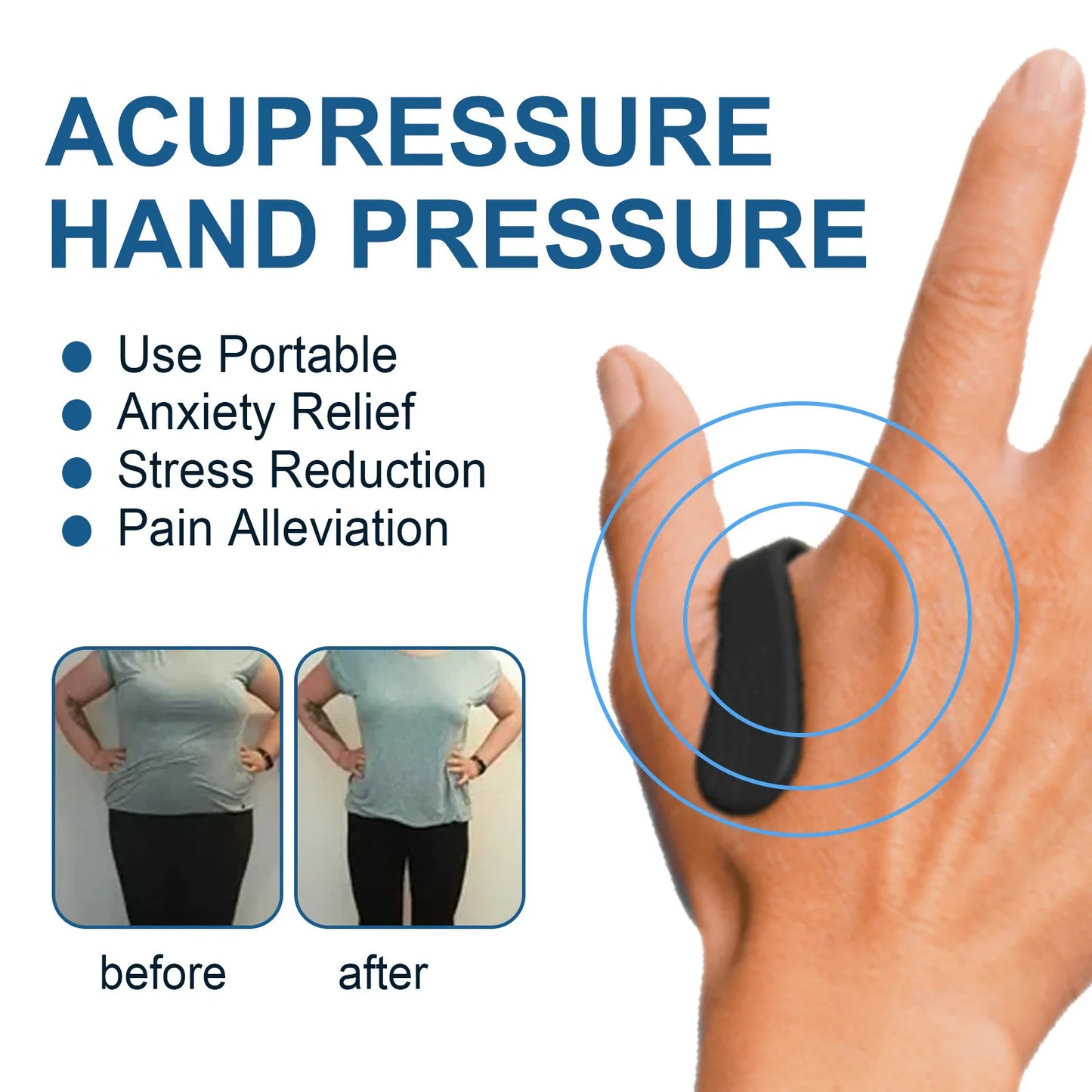 Anxiety Relief Disease Prevention Promote Circulation Reduce High Blood Sugar Stress Fatigue Tiger Point Massage Clip