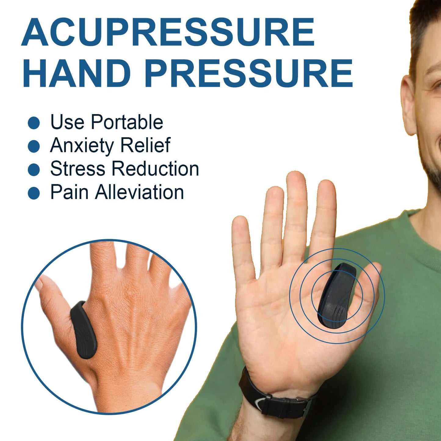 Anxiety Relief Disease Prevention Promote Circulation Reduce High Blood Sugar Stress Fatigue Tiger Point Massage Clip