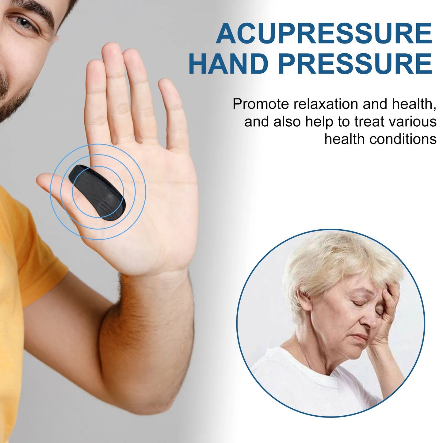 Anxiety Relief Disease Prevention Promote Circulation Reduce High Blood Sugar Stress Fatigue Tiger Point Massage Clip